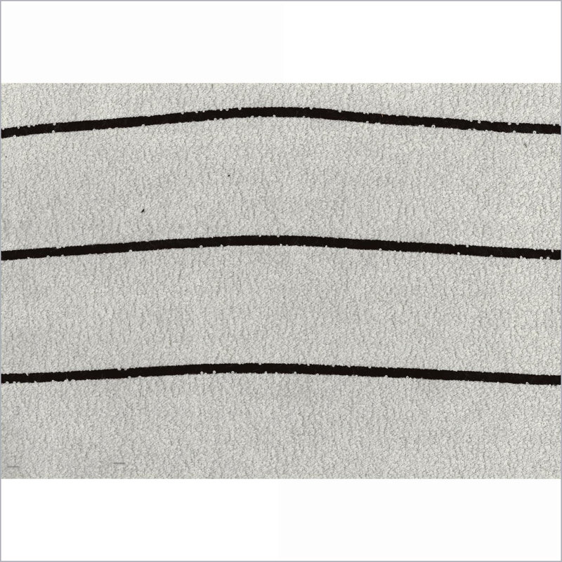 Ottoman, Modern Off-White Stripe Non-Slip 16x16x16" Bean Bag Chair Extra Seating | Textile | Jacquard, Cream  Striped