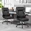 Chaise de bureau ergonomique en cuir Marama avec accoudoirs rabattables-229454957