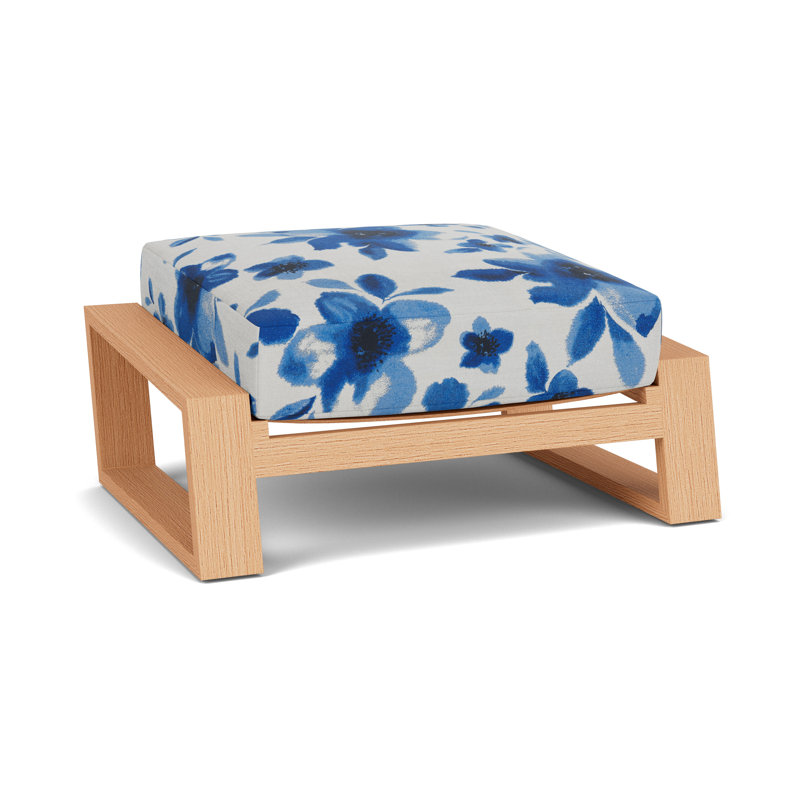 Pursuit Outdoor Ottoman, Watercolor Blossom Capri
