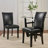 Faux Leather Upholstered Parsons Dining Chairs Black-1185341572