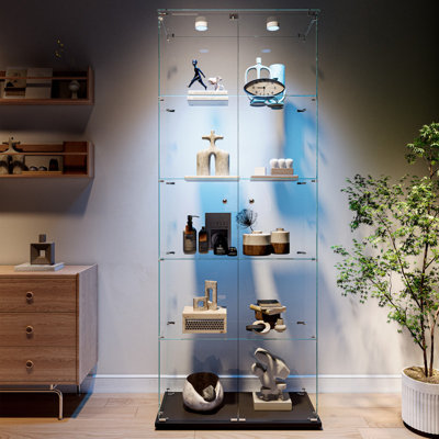 Glass 78.5 cm W Display Cabinet