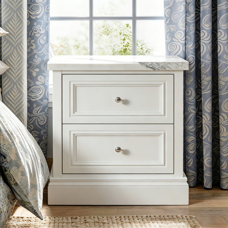 60cm W Manufactured Wood Bedside Table