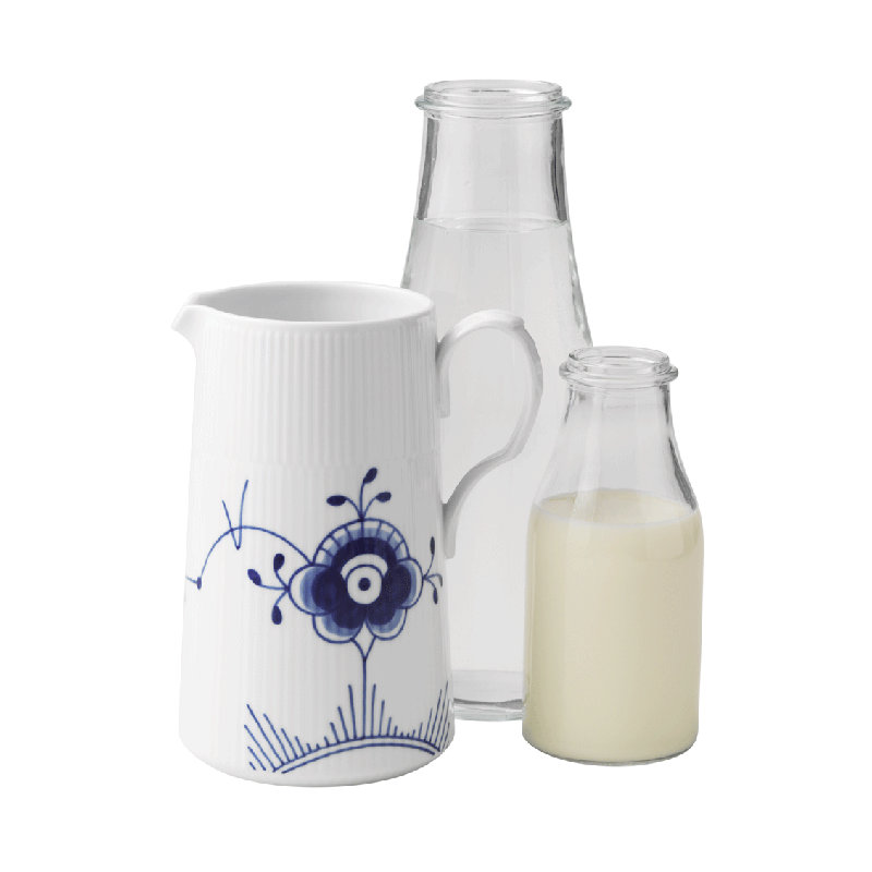 Blue Fluted Mega Royal Copenhagen White/Blue Elements 50.72 oz. Pitcher