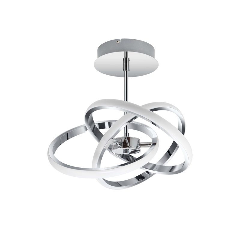 Ridgley 3 Ring Built-in, Integrated LED, Modern Asteroid Ceiling/Pendant Light- adjustable height, 39x39x34cm, 3 step dimming, 3,000K Neutral white