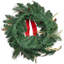 Couronne de Noël non éclairée Kurt Adler, ruban doré, rouge et vert, 24 po