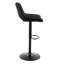 Ensemble de 2 tabourets de bar pivotants réglables en polyuréthane noir avec repose-pieds-683914948