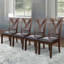 Chaise en bois massif Pettry (ensemble de 6)