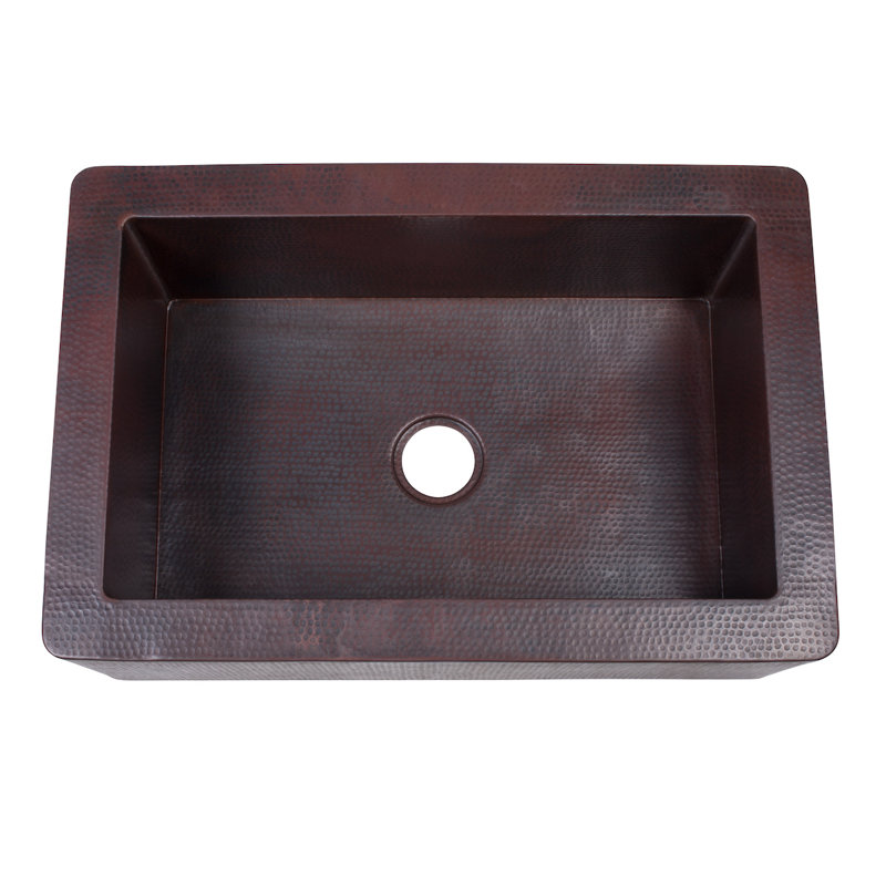 33'' L Single Bowl Copper Kitchen Sink