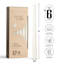 Bougies coniques blanches - Lot de 12, 25 cm, sans parfum-1113103766