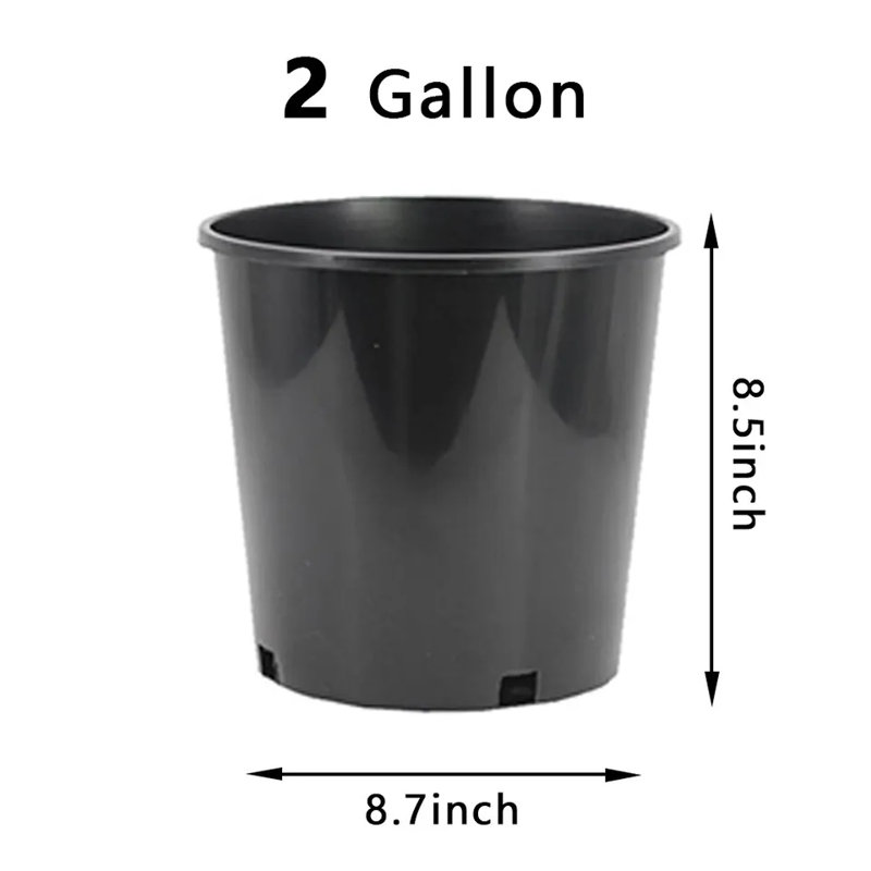 Pot de fleurs en plastique de 1 gallon, H 8,5 po x l 8,7 po x P 8,7 po, 10
