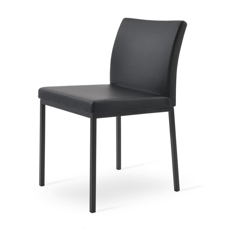 Aria Metal Side Chair, Black, PPM Black