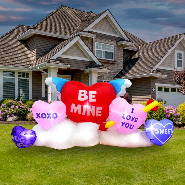 Valentine's Day Red Hearts Yard Decorations, 20 Red Hearts Multiple Sizes,  Red Waterproof Corrugated Plastic 