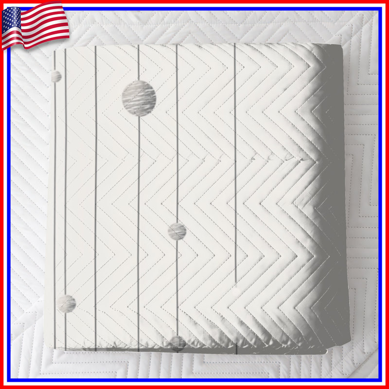 Couvre-lit matelassé à motif de sphères suspendues toutes tailles, Double