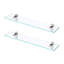 Keyshia Aluminum Bathroom Glass Shelf Tempered Glass Rectangular Extra Wall Mount (Set of 2)-931041855-927966953