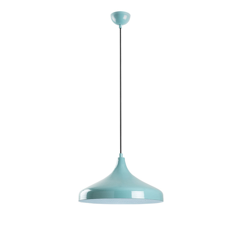 Lustre réglable élégant, structure en métal turquoise, 14,2 po x 8,7 po | Hauteur réglable de 8,7 à 46,5 pouces | Douille E27, 40 W maximum | Éclairage élégant pour la décoration intérieure, la salle à manger et les espaces de vie | Certifié IP20