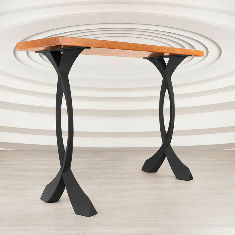 Ensemble de 2 pieds de table et de bar Curva