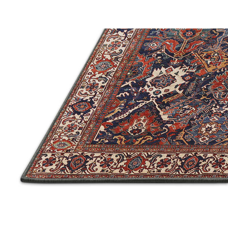 Tapis oriental bleu / beige / brun, Rectangle 2 pi x 4 pi