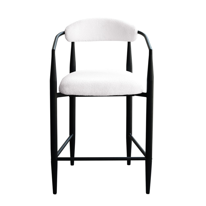 2 tabourets de bar de cuisine rembourrés pour la maison - Chaises modernes à structure en métal pour pub / salle à manger de 2 salles à manger / pub High Island