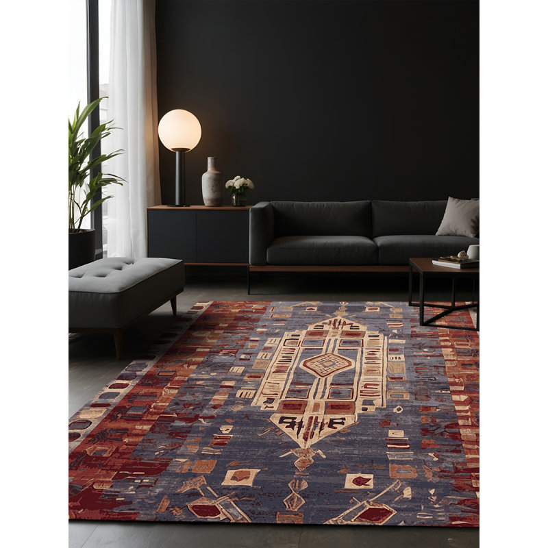 Tapis brun soyeux et moelleux, Carré 7 pi
