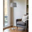 Lampe de plancher argentée de salon de 61 po, pour chambre à coucher, salle de lecture, bureau, chambre d'enfant (sans ampoule)