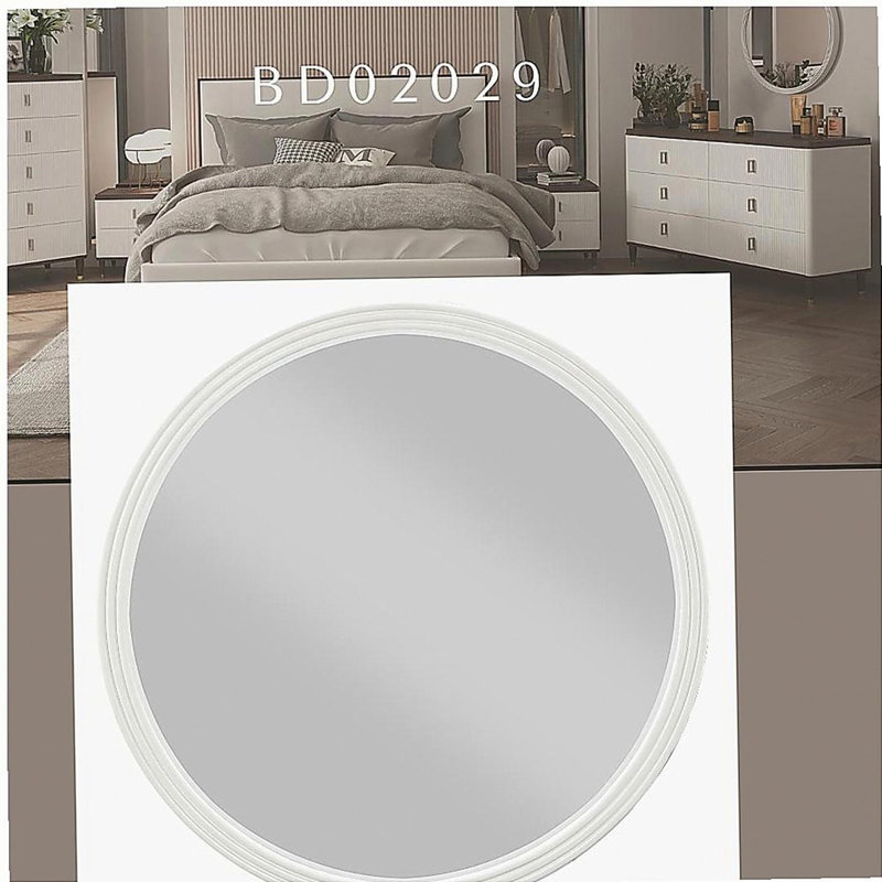 Miroir rond gris Carina