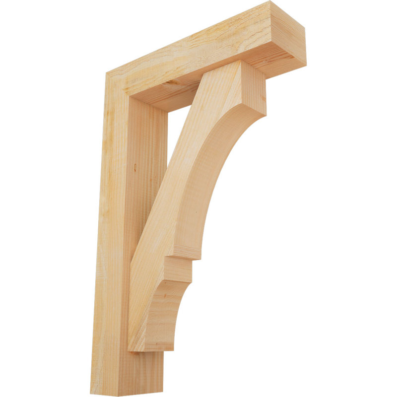 L 6 po x P 22 po x H 34 po Support à scie brute avec support décalé, sapin Douglas, 34 x 22