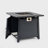 28-Inch Iron Square Propane Fire Pit Table