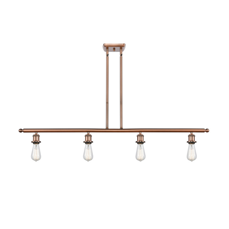 Mifley 4 - Light Kitchen Island Pendant, 6 Watt Vinage LED Bulb, Antique Copper