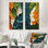 Biomorphism Earth Ephemeral Pathway I - Abstract, art mural 2 pièces