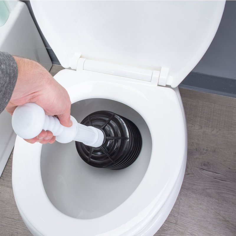 Utility-Sink Plastic Plunger, Black/White