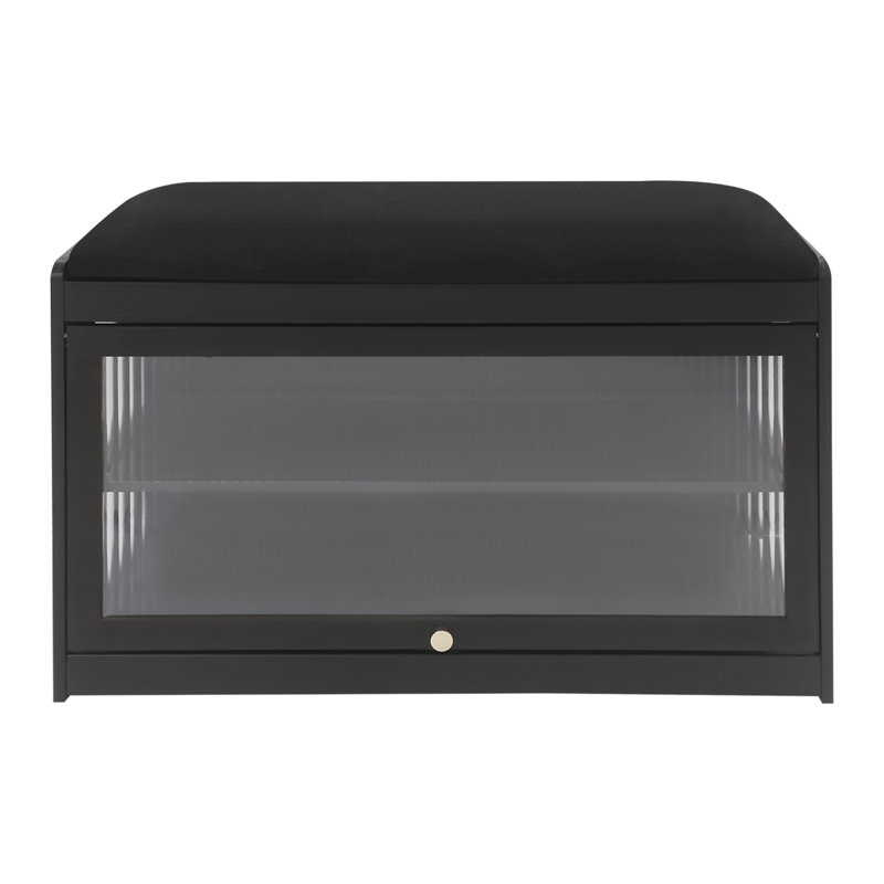Banc de rangement pour chaussures 6 paires, Noir