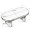 Table basse moderne cannelée ovale-922008074