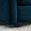 Chaise d'appoint (2) en chenille bleue: tissu, 2 chaises à assise relaxante, rembourrage en éponge de qualité, élégant pour le salon