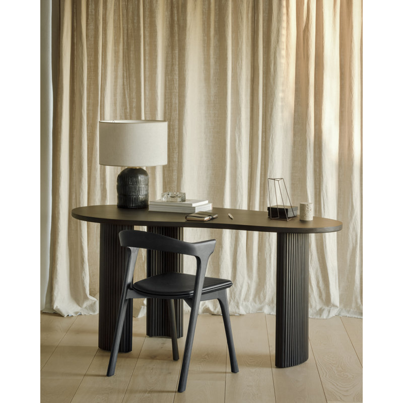 Boomerang Solid Wood Writing Desk, 29.5" H x 63" W x 32.7" D, Espresso