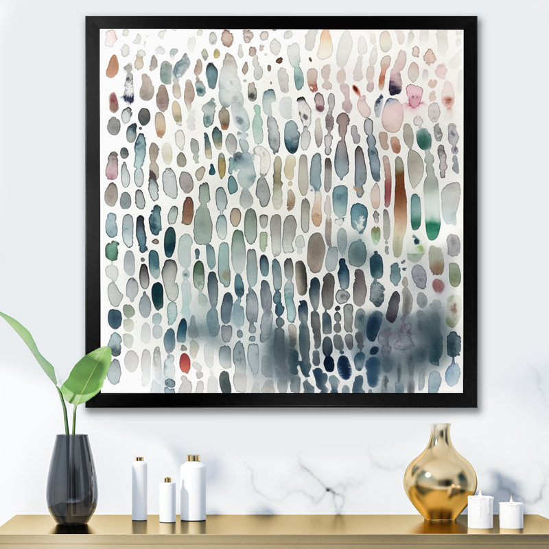 «Nayeli Blue and White Exploration Abstracted Patterns II», reproduction sur toile, H 36 po x l 36 po x P 1,5 po