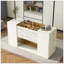 Commode de meuble-lavabo pour îlot de cuisine moderne et multifonctionnel avec plateau en verre, tablette de présentation, 6 tiroirs pour garde-robe et chambre à coucher Modern Luxury