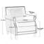 Fauteuil club en cuir Amento A avec garniture cloutée noir Amento