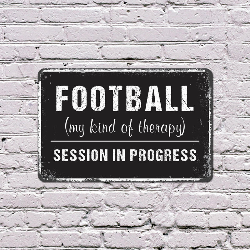 Football Therapie (lot de 2) enseigne en aluminium 7 po x 10 po