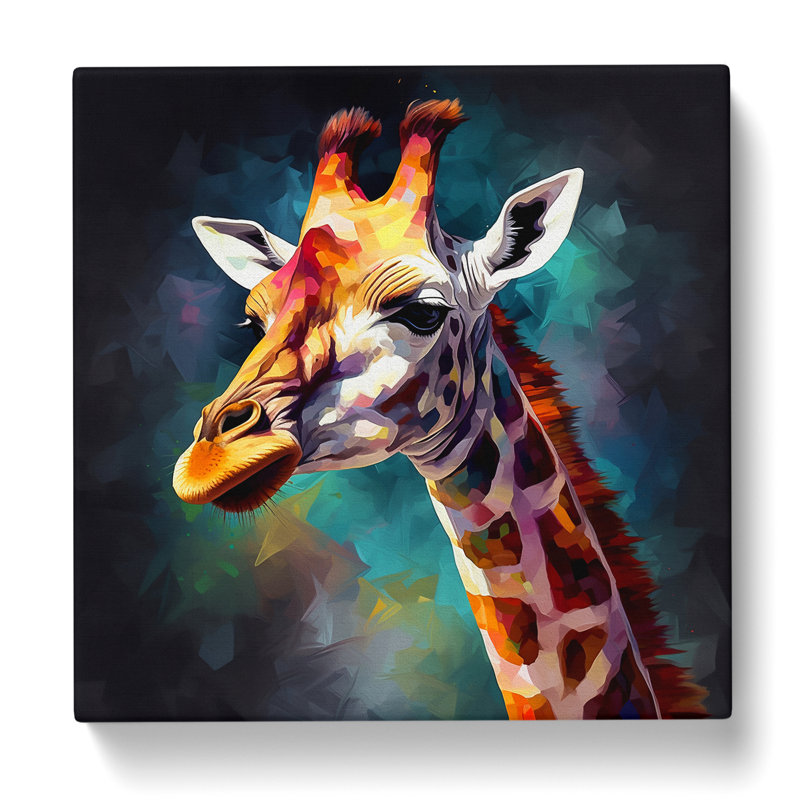 Giraffe Abstract No.3 - Wrapped Canvas, 50cm H x 50cm W x 3cm D