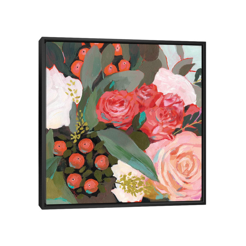 «Eucalyptus Bouquet I», reproduction sur toile, H 18 po x l 18 po x P 1,5 po, Toile avec cadre noir