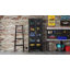 Armoire de rangement haute 74,8 po avec portes en verre et 5 tablettes réglables-326844284