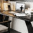 Black Rectangular Solid Wood+Iron desk-396648703