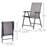 Outsunny Set Of 2 Patio Folding Chairs, Stackable Outdoor Sling Patio Dining Chairs With Armrests For Lawn, Camping, Dining, Beach, Metal Frame, No Assembly-1818534913