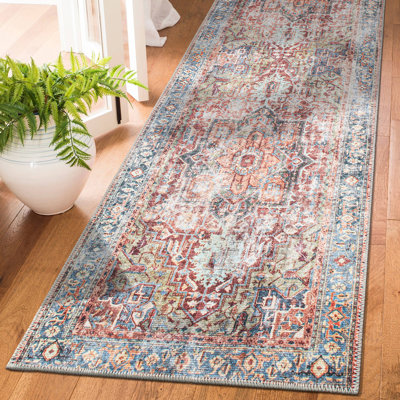 Tapis multicolore tissé à plat à la machine Alice