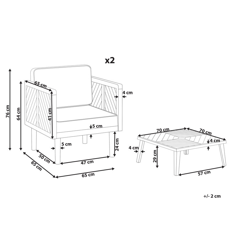 Welara 2 - Person Seating Group with Cushions