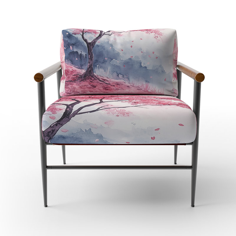 Chaise d'appoint Tree, Brown Round Arms