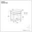 Table de chevet transitionnelle en bois massif l 24 po Carlton avec 2 tiroirs, tablette de rangement ouverte et quincaillerie bronze-1357735087