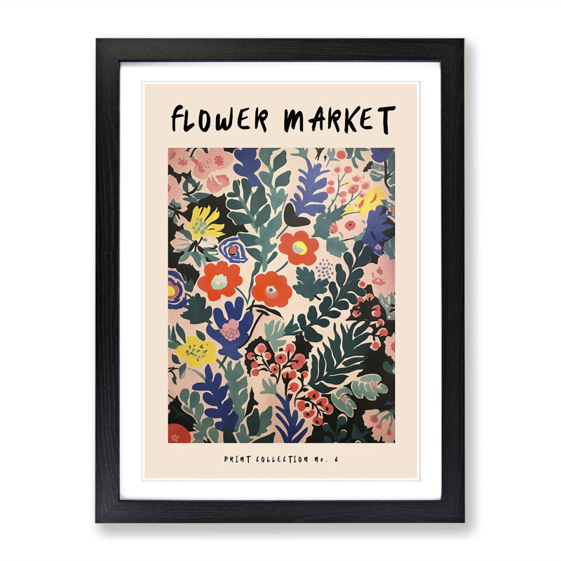 The Flower Market Exhibition No.6 - Single Picture Frame Print on Wood, 46cm H x 34cm W x 2cm D