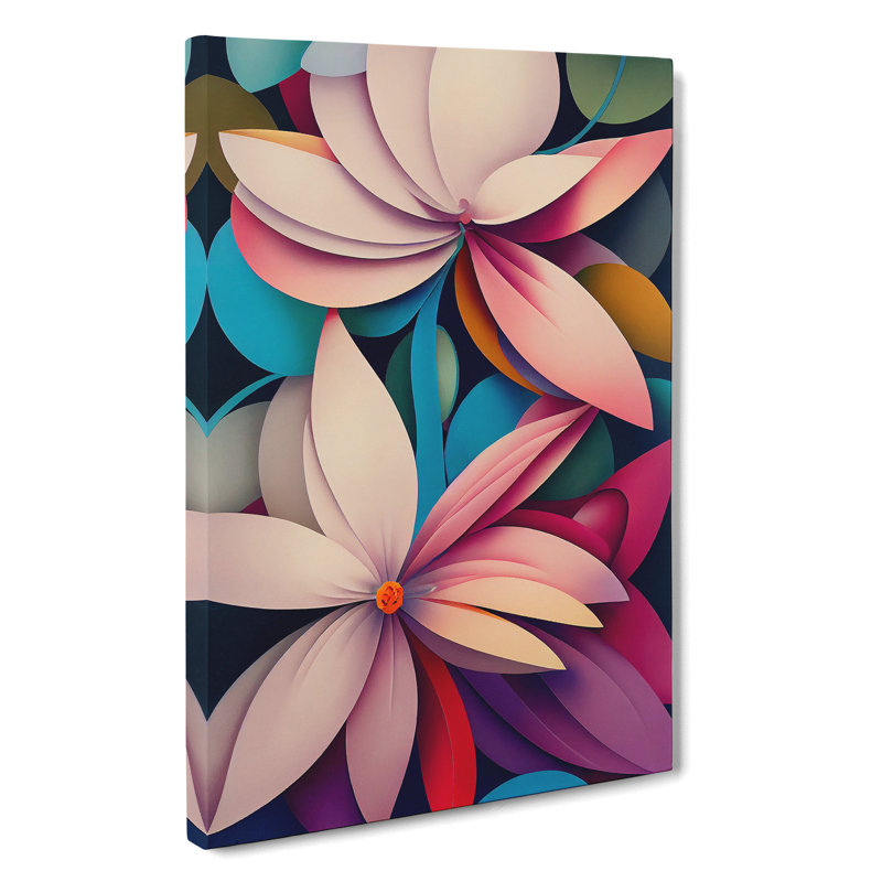 The Cosmopolitan Flowers Abstract - Wrapped Canvas, 50cm H x 35cm W x 3cm D