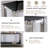 Clodoveo 47.24'' Glass Top Console Table-299762982-299762983